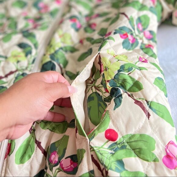 Darling Horse Quilted Jacket Cherry blossom Novelty print size L - Picture 4 of 6